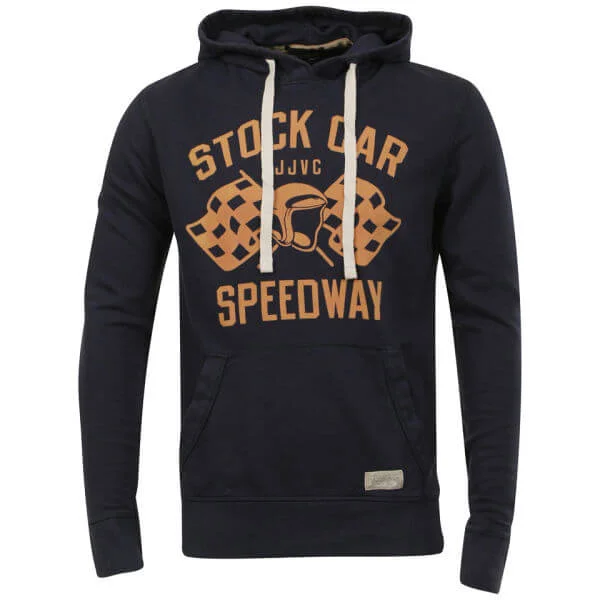 Jack & Jones Men's Vintage Del Mar Print Hoody - Navy - S - Marineblau Bild 1