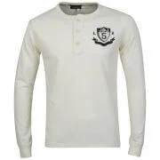 Jack & Jones Men's Vintage Applique Henley Top - Cream - S - Cream Bild 1