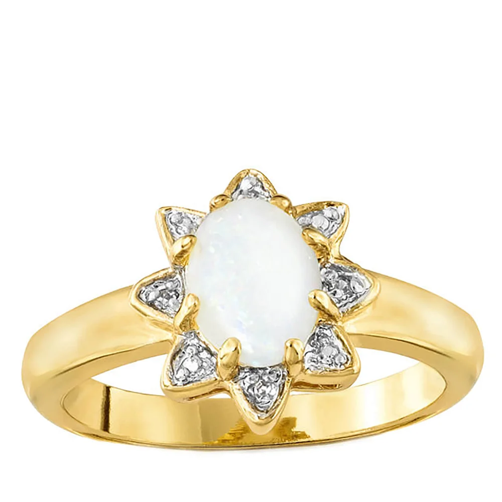 Gold Plated Opal Star Ring - J Bild 1