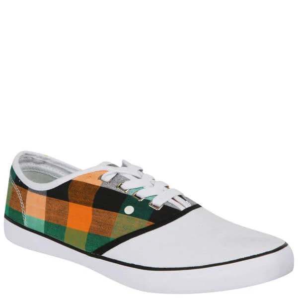 Boxfresh Men's Bobon Pumps - Green & Orange Check/White - 6 - Green & Orange Check/White Bild 1