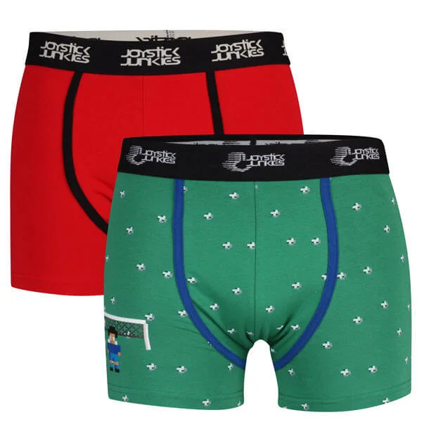Joystick Junkies Men's 2-Pack Trunks - Green/Red - S - Grün/Rot Bild 1