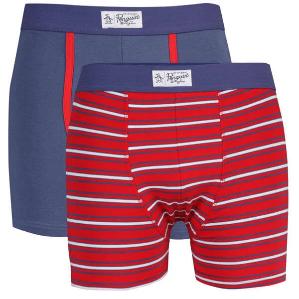 Original Penguin Men's 2-Pack Trunks - Red Stripe/Blue - S - Red Stripe/Blue Bild 1