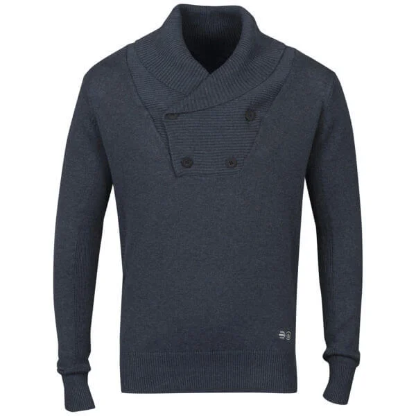 Crosshatch Men's Nareso Jumper - Navy Marl - S - Dunkelblau meliert Bild 1
