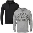 Crosshatch Men's Quang/Old School 2-Pack Cowl Neck - Black/Grey Marl - S - Black/Grey Marl Bild 1