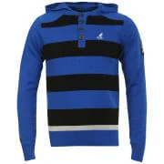 Kangol Men's Manic Fine Gauge Hooded Knit Jumper - Cobalt Blue - S - Kobaltblau Bild 1