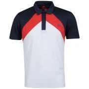Dunlop Men's Play Tech Polo Shirt - Navy/Red/White - S - Navy/Red/White Bild 1