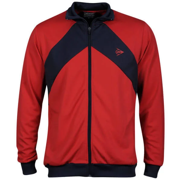 Dunlop Men's Play Tech Knitted Jacket - Red/Navy - S - Red/Navy Bild 1