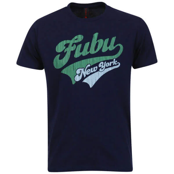 FUBU Men's Vintage New York T-shirt - Navy - S - Marineblau Bild 1