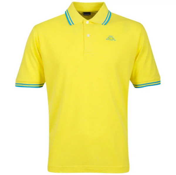 Kappa Herren Lamot Polo - Yellow/Turquoice - M - Yellow/Turquoice Bild 1