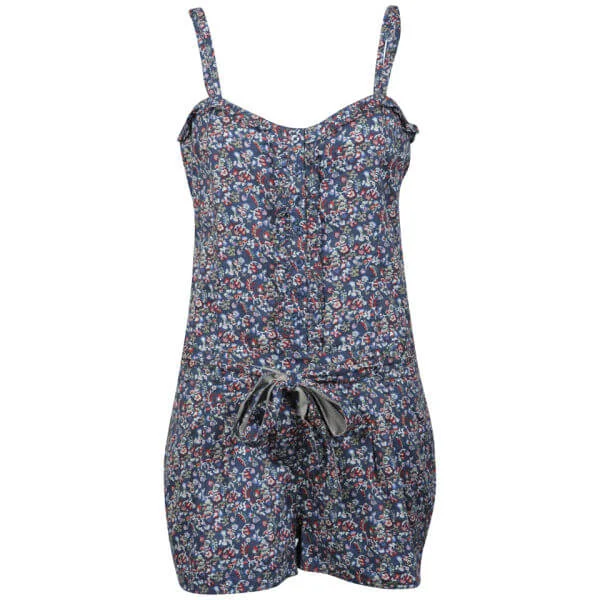 Pepe Women's Karmen Printed Playsuit - Blue Multi - XS - Blue Multi Bild 1