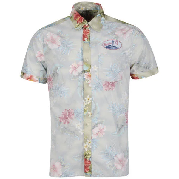 Pepe Men's Venturas Hawaiian Short Sleeved Shirt - Pink Multi - M - Pink Multi Bild 1