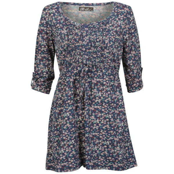 Brave Soul Women's Zahra Floral Dress - Indigo/Pink - S - Indigo Bild 1