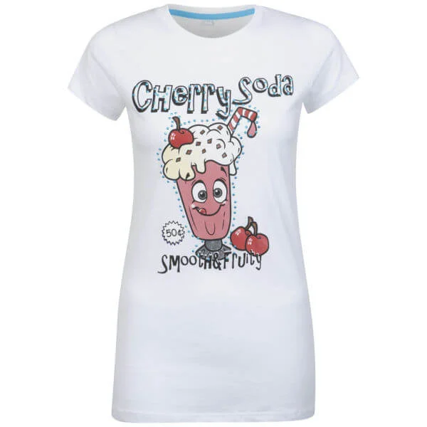 Brave Soul Women's Shake T-Shirt - White/Hawaii Blue - S - Weiß Bild 1