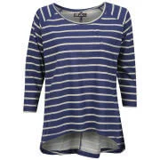 Brave Soul Damen Fraya Gestreiftes Top - Creme/Dunkelblau - S - Cream/Navy Bild 1