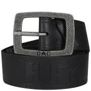 Duck and Cover Men's Embossed Belt - Black - M - Schwarz Bild 1