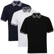 Gildan Men's 5-Pack Polo Shirts - White/Navy/Black - XXL - White/Navy/Black Bild 1
