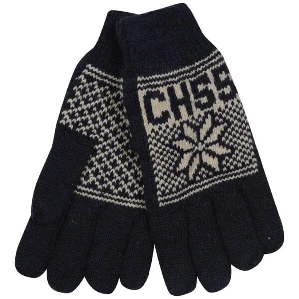 Crosshatch Men's Northstar Knitted Gloves - Navy/Ecru - Eine Größe - Navy/Ecru Bild 1