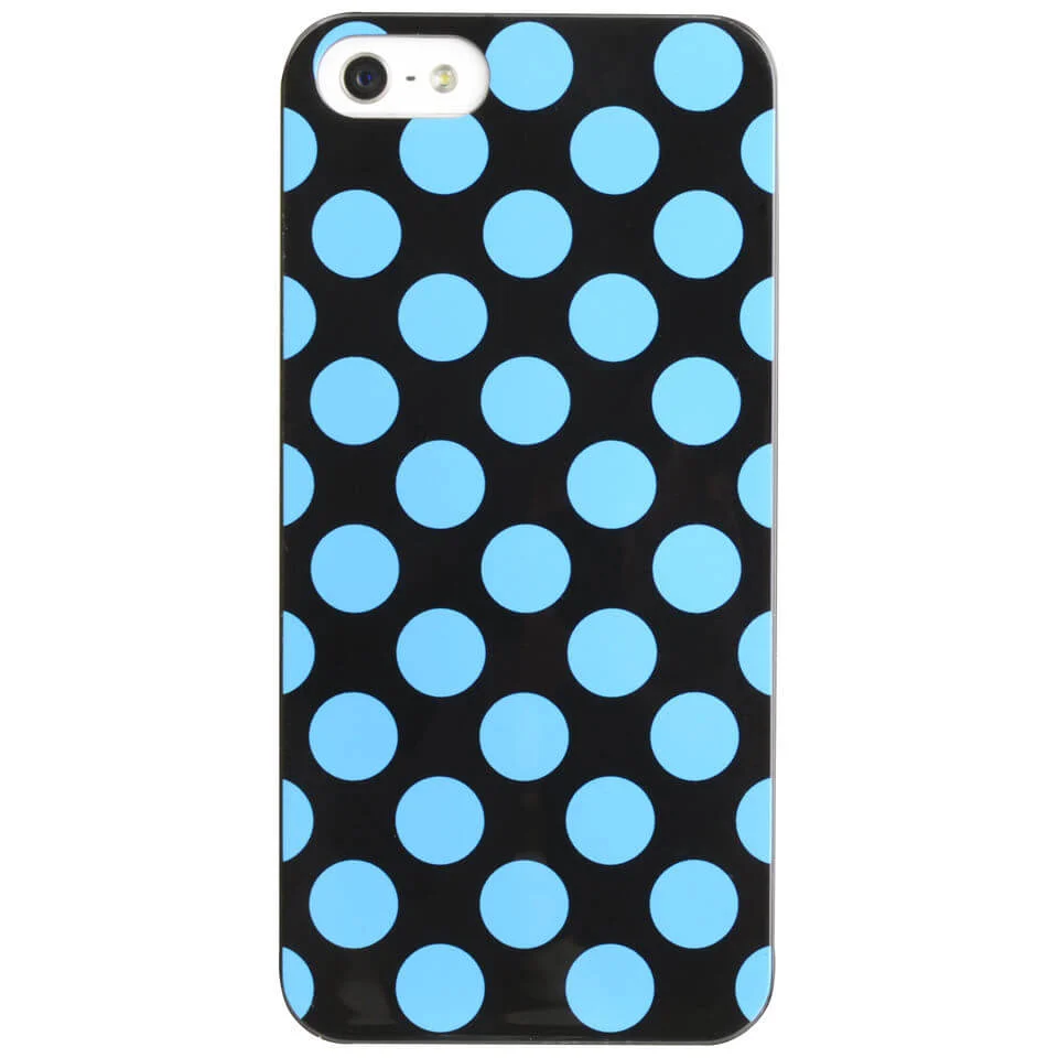 Cygnett Polkadot Hülle für iPhone 5 - Schwarz/ Blau Bild 1