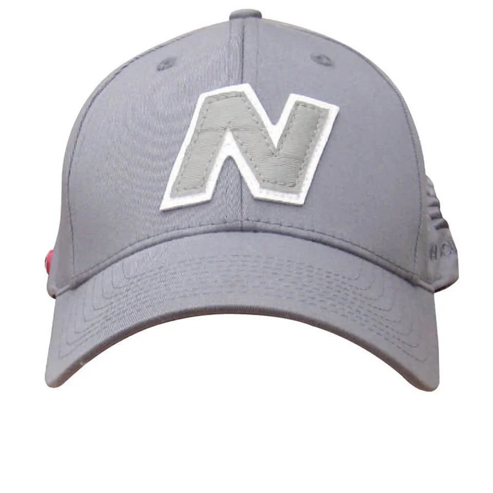 New Balance Unisex Yankey 6 Panel Fitted Baseball Cap - Cotton Spandex Light Grey/White Bild 1