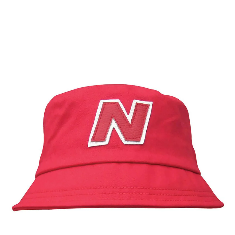 New Balance Unisex Glasto Cotton Bucket Hat - Cotton Twill Red/White Bild 1