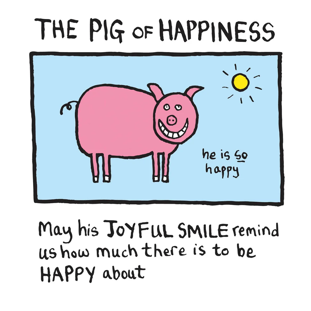 Edward Monkton Kunstdruck - Pig of Happiness Bild 1