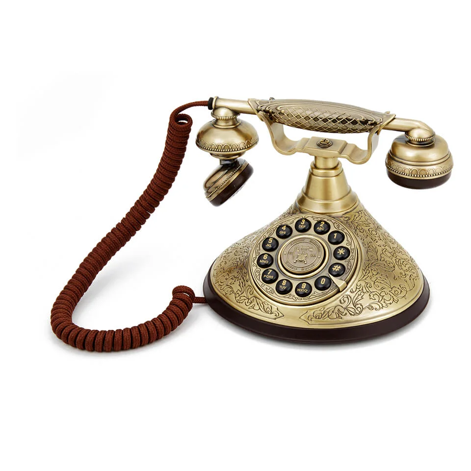 GPO Retro Duchess Telephone with Push Button Dial - Gold Bild 1