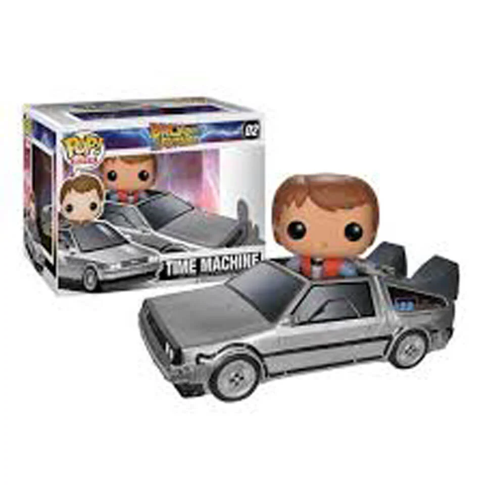 Back to the Future Marty with Delorean Mcfly Pop! Vinyl Figure Bild 1