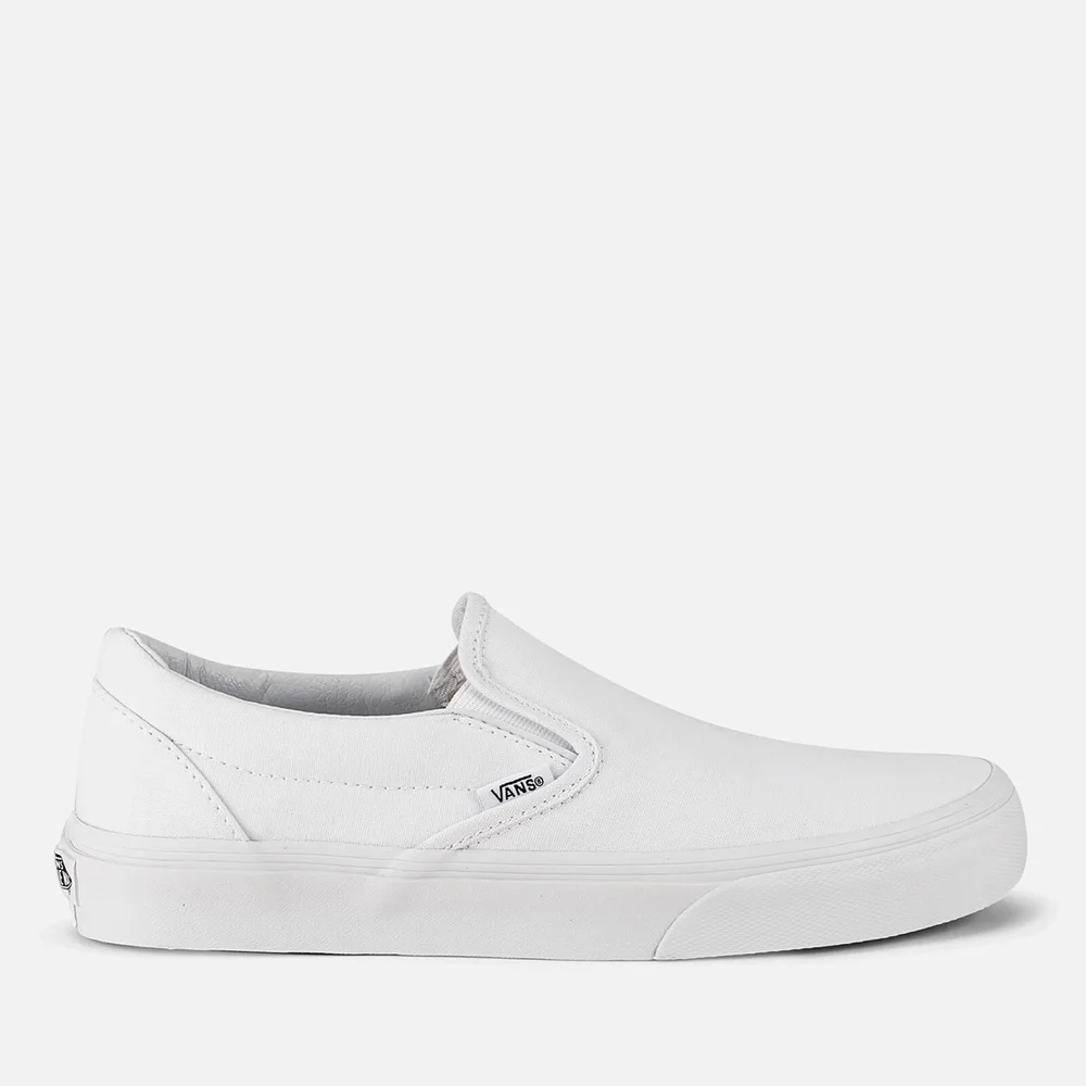 Vans Classic Slip-On Canvas Trainers - True White - UK 3 Bild 1