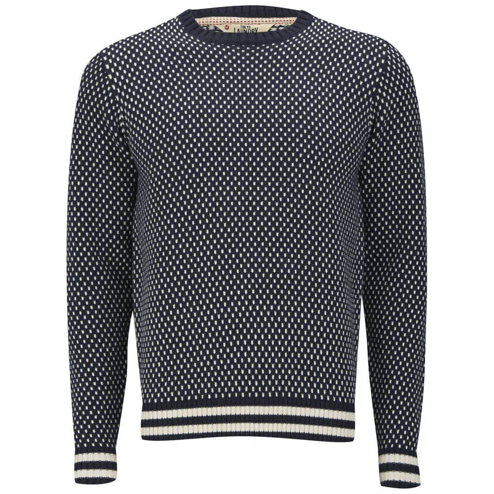Tokyo Laundry Men's Gabe Geo Jumper - Dark Navy - S - Blau Bild 1