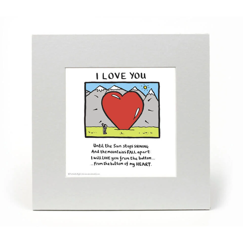 Edward Monkton I Love You Limitierte Ausgabe Kunstdruck Bild 1