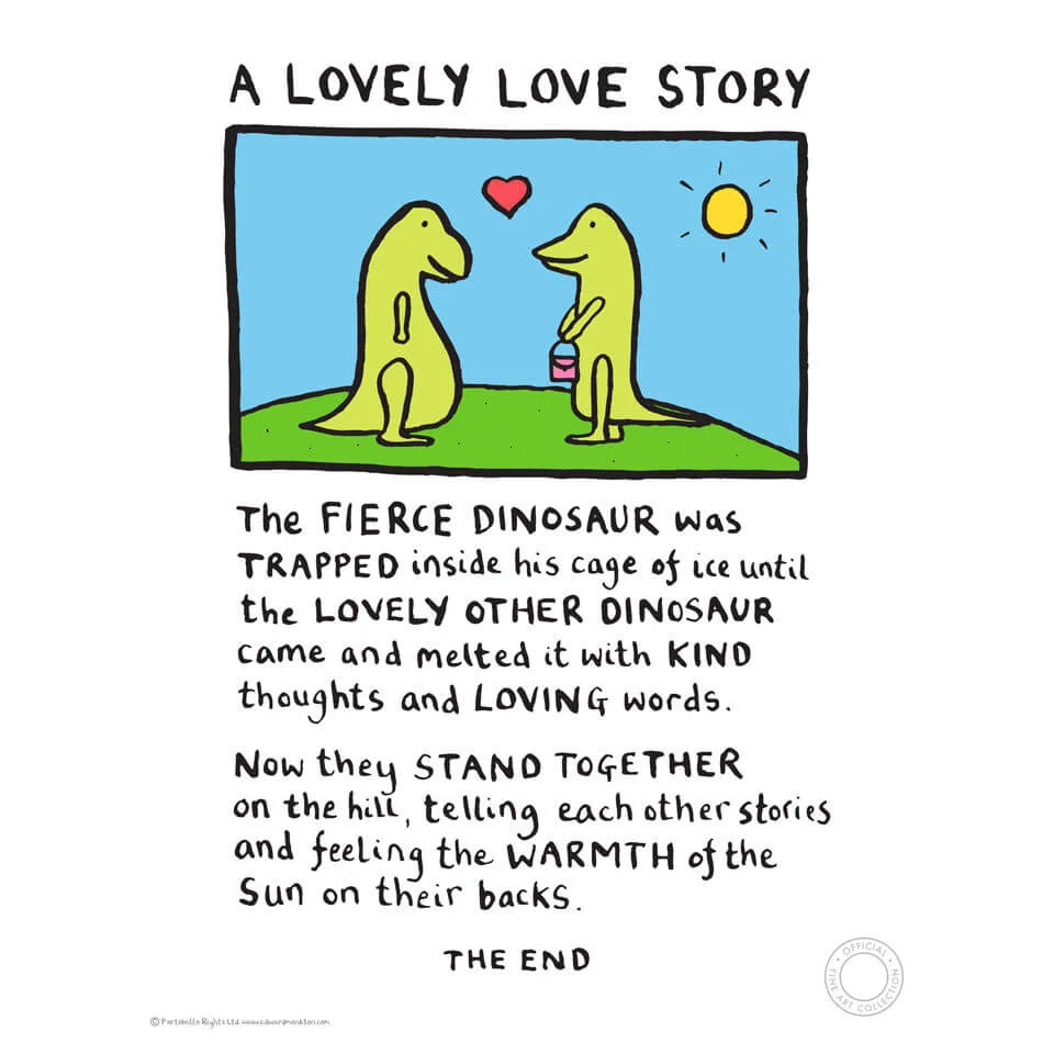 Edward Monkton'A lovely love story' limitierte Auflage Kunstdruck Bild 1