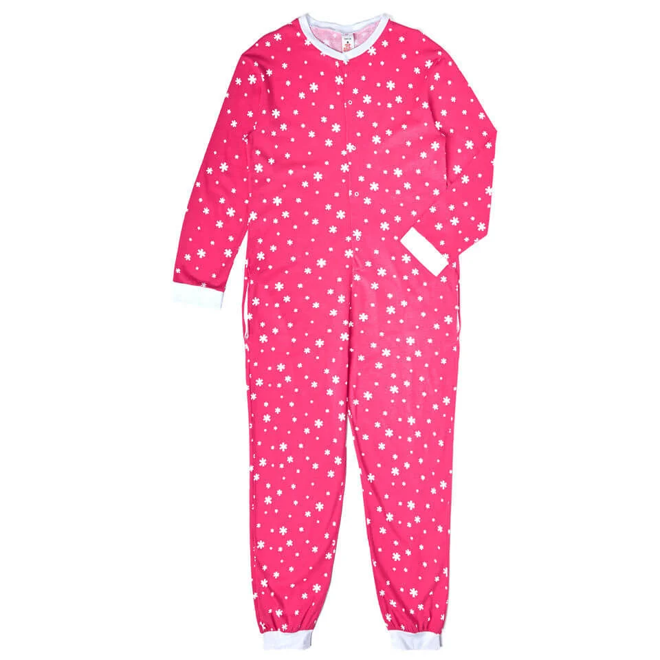 Women's Star Print Onesie - Pink - XS/UK 8 Bild 1