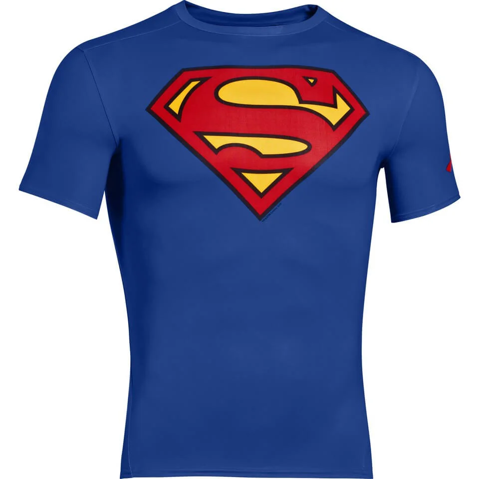 Under Armour Men's Transform Yourself Compression Top - Blue/Yellow/Red - S - Blue/Red/Yellow Bild 1
