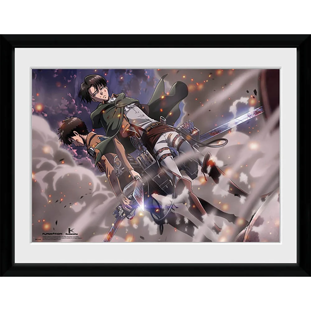 Attack on Titan Smoke Blast - 16x12 Framed Photographic Bild 1
