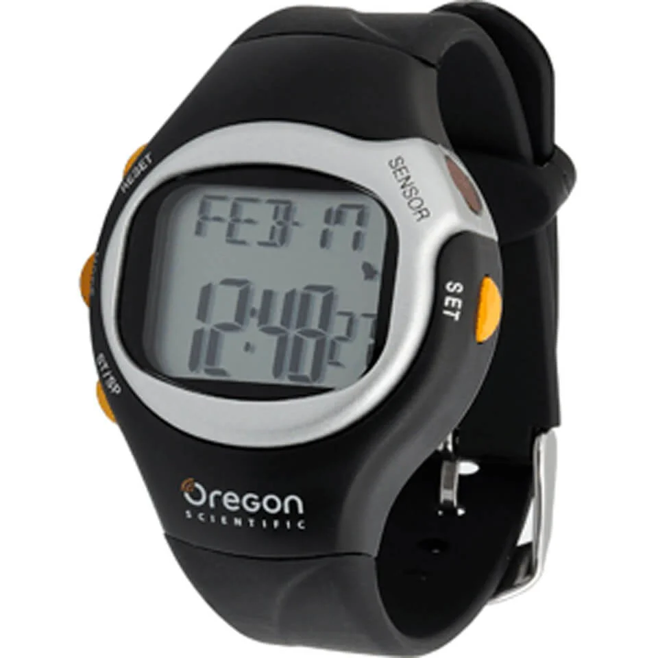 Oregon Scientific Heart Rate Monitor and Watch with Calorie Counter - Black Bild 1