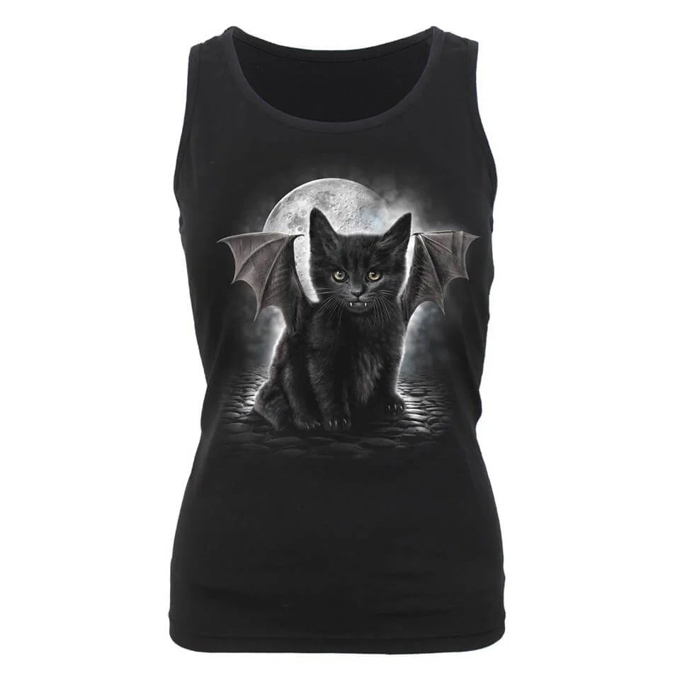 Spiral Women's BAT CAT Razor Back Top - Black - M - Schwarz Bild 1