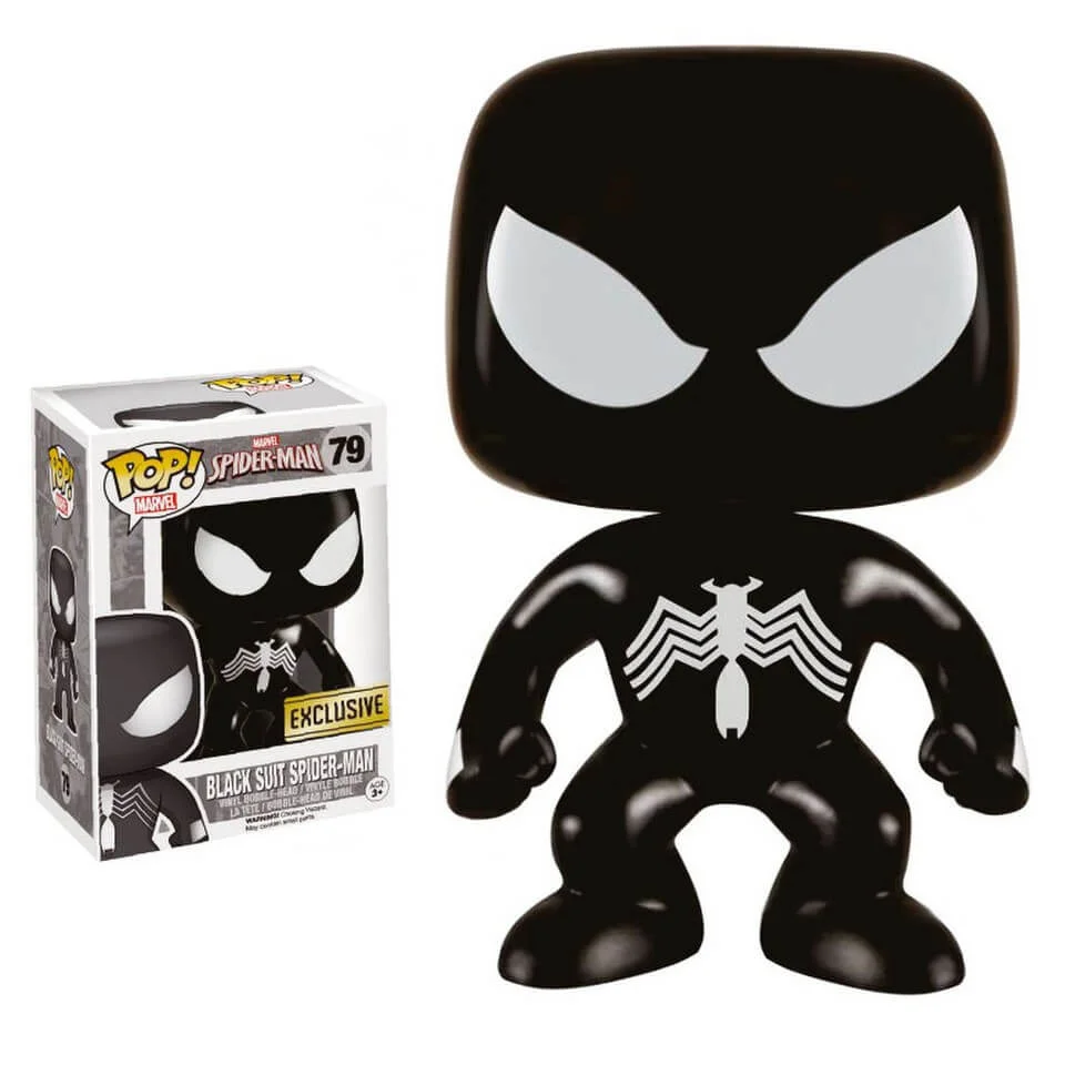 Marvel Spider-Man Black Suit Exclusive Pop! Vinyl Bobble Head Figure Bild 1