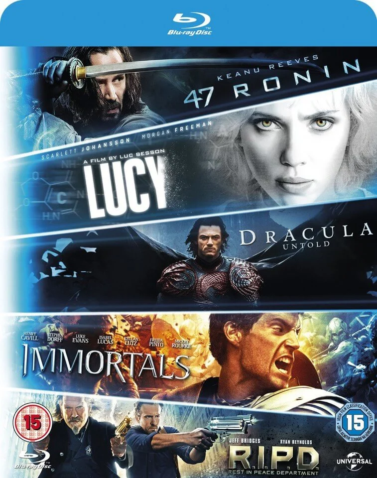 Blu-ray Starter Pack - Includues Lucy, Dracula Untold, 47 Ronin, Immortals, R.I.P.D Bild 1