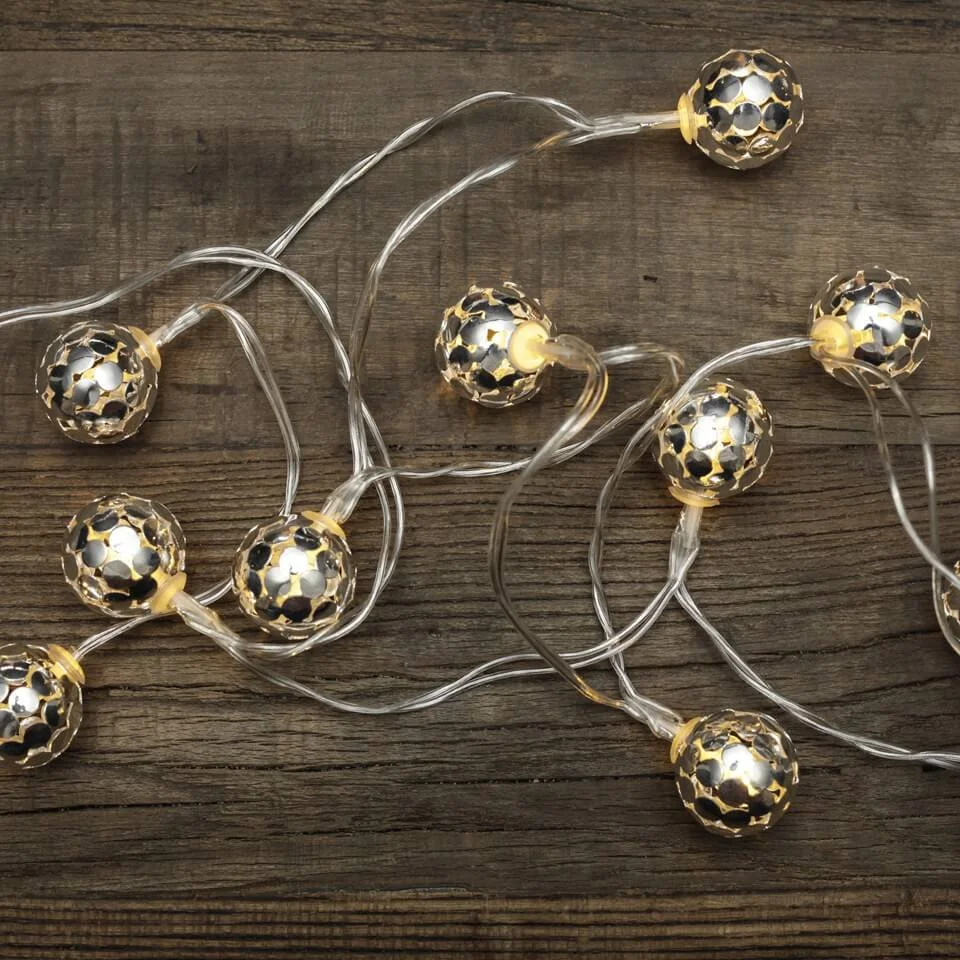 Silver Globe Lights Bild 1