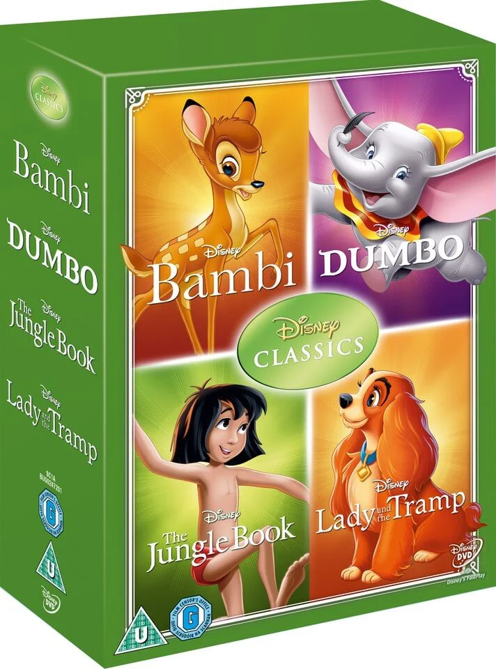 Disney Classics Timeless Classics 4 DVD Set 2 Jungle Book, Bambi, Dumbo, Lady & The Tramp Bild 1