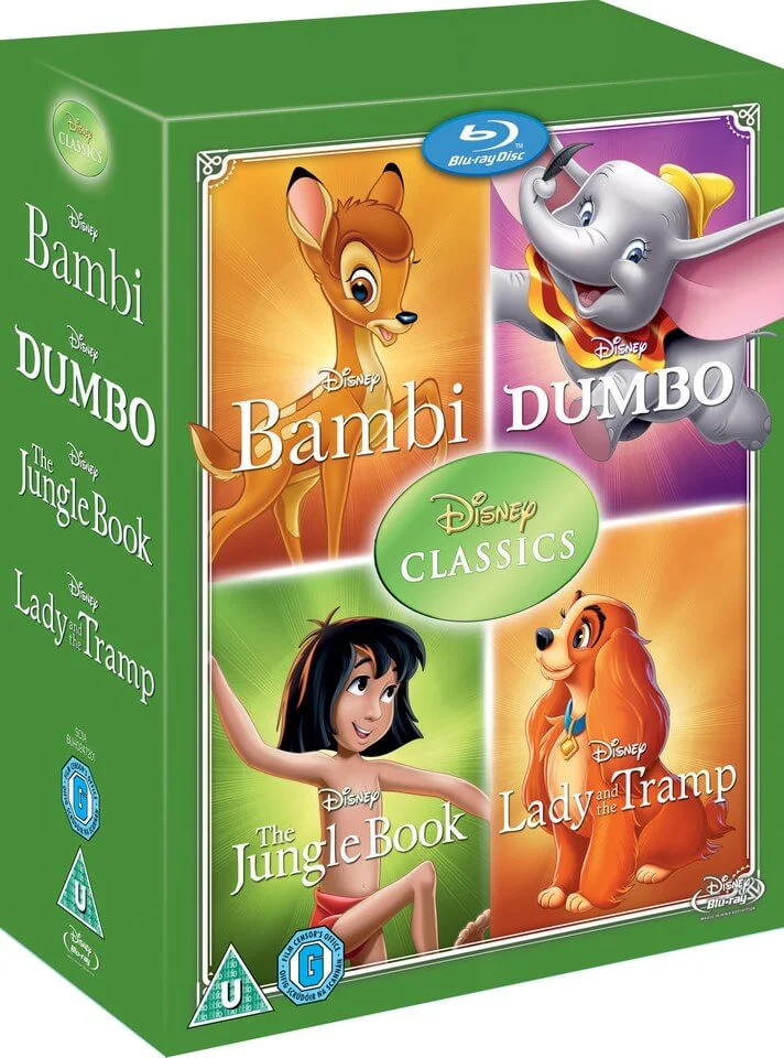 Disney Classics Timeless Classics 4 BD Set 2 Jungle Book, Bambi, Dumbo, Lady & The Tramp Bild 1