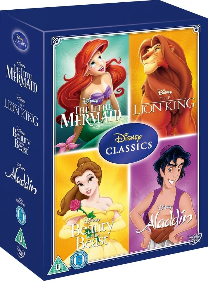 Disney Classics Timeless Classics 4 DVD Set 3 Little Mermaid, Beauty & The Beast, Aladdin, Lion King Bild 1