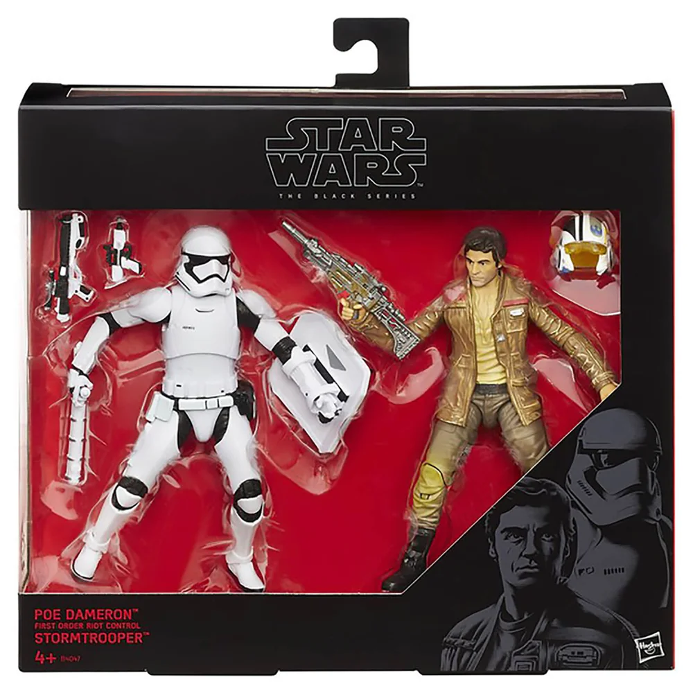 Star Wars: The Force Awakens The Black Series Poe Dameron and Stormtrooper Exclusive 2-Pack Action Figures Bild 1