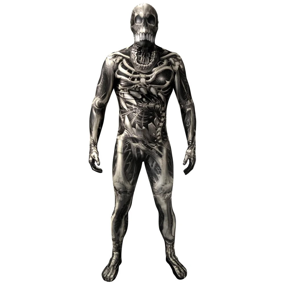 Morphsuit Adults' Skull and Bones Skeleton - Grey - M Bild 1