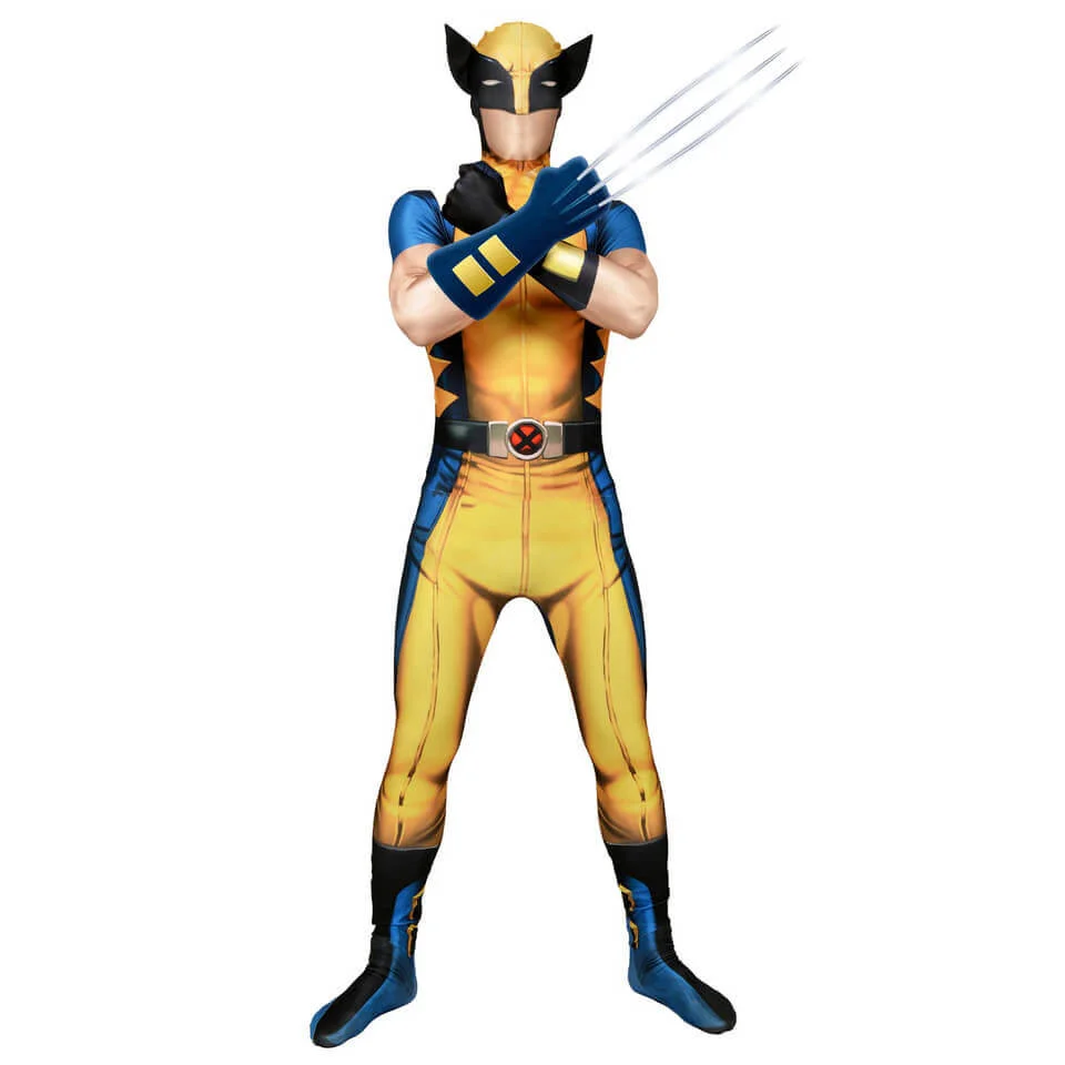 Morphsuit Adults' Deluxe Zapper Marvel Wolverine - M - Gelb Bild 1