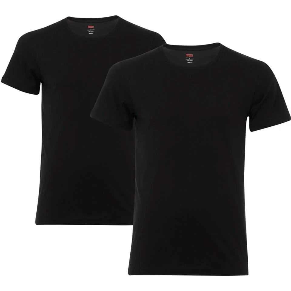 Levi's Men's 2-Pack Crew Neck T-Shirt - Black - S - Schwarz Bild 1
