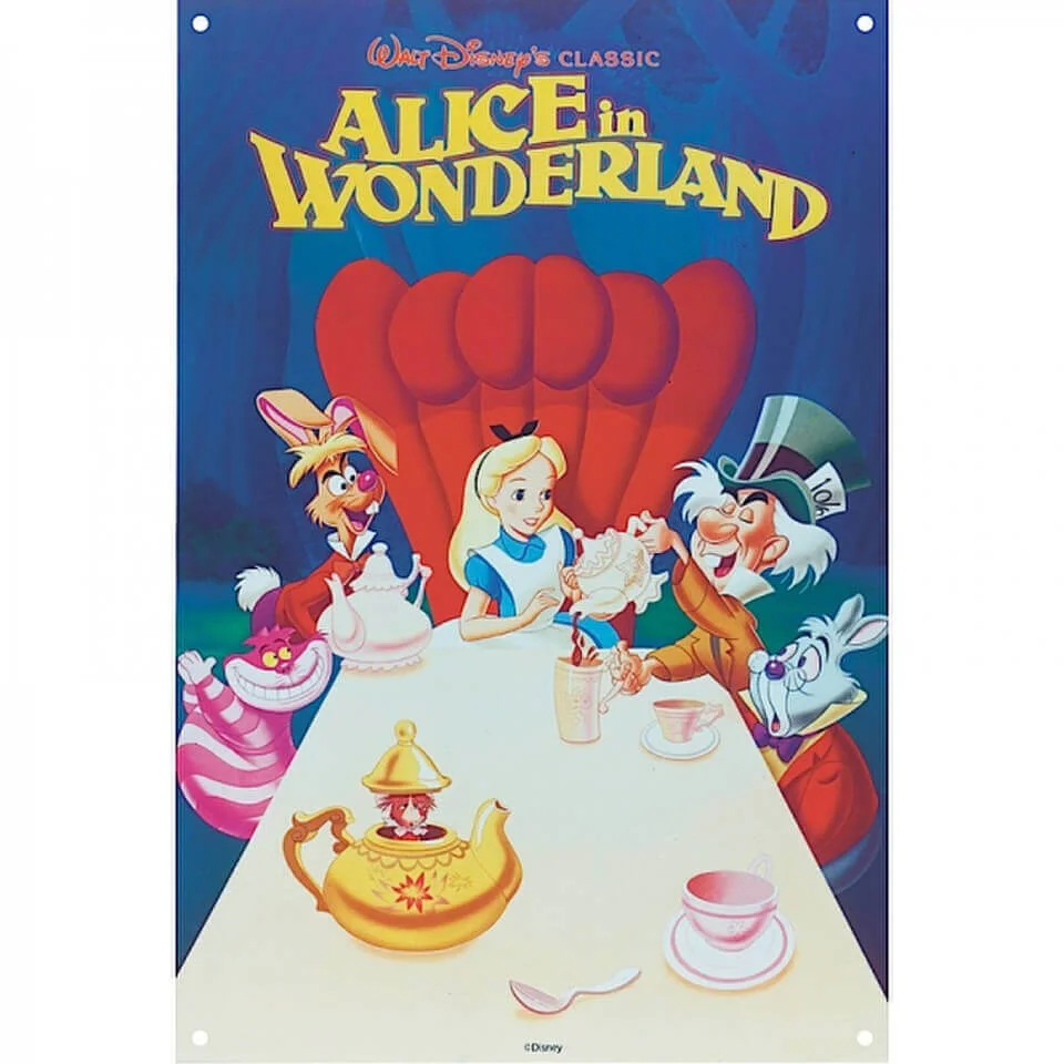Disney Film Posters Alice Large Tin Sign Bild 1