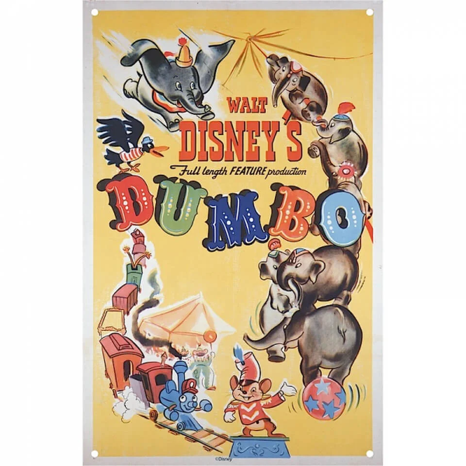 Disney Film Posters Dumbo Large Tin Sign Bild 1