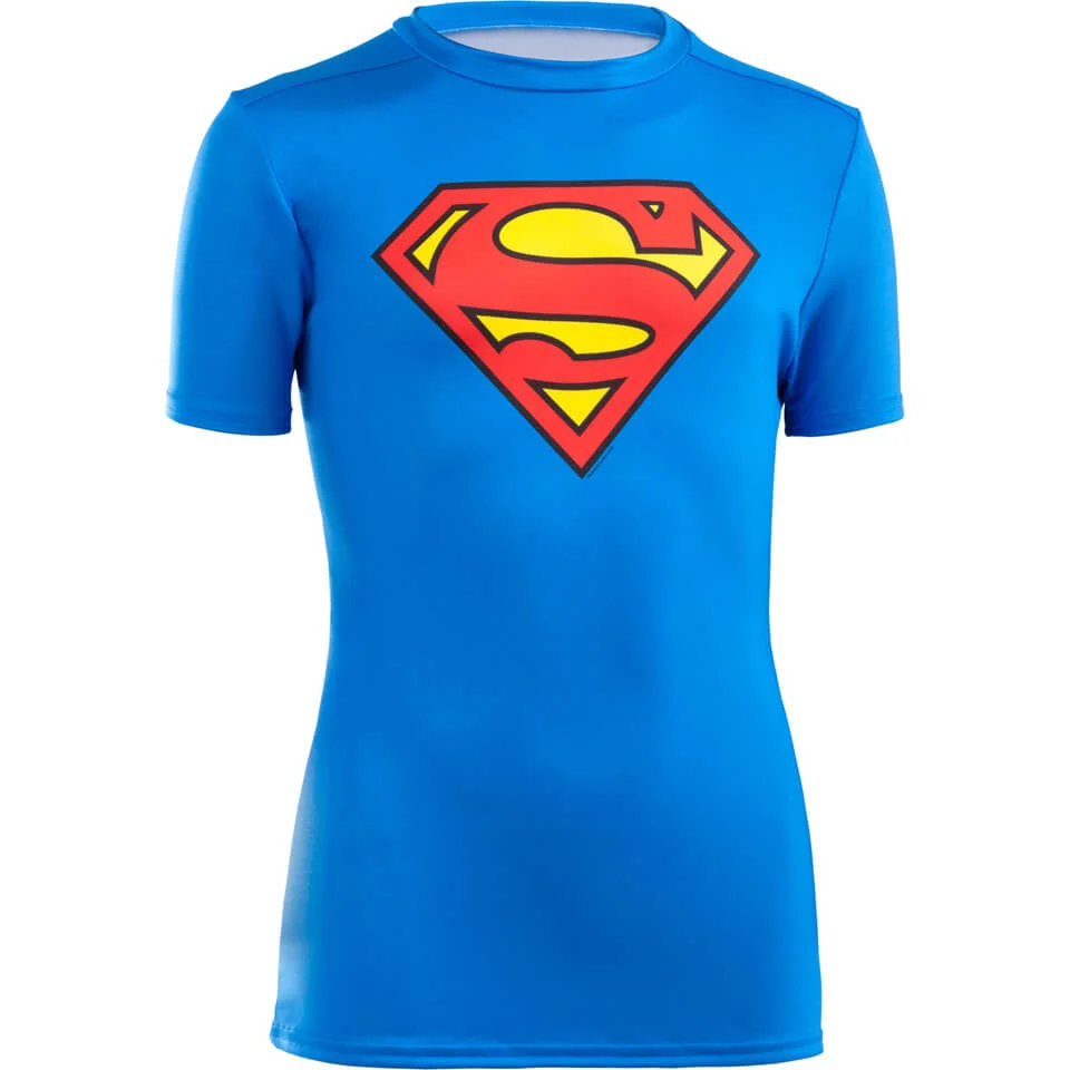 Under Armour Boys' Transform Yourself Superman Baselayer - Blue - XS - Blau Bild 1