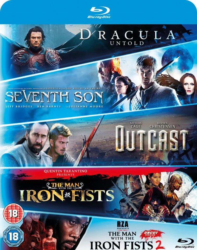 Blu-ray Starter Pack – mit Dracula Untold, Seventh Son, Outcast, The Man With The Iron Fists 1 & 2 Bild 1